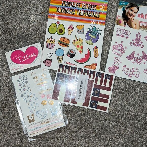 Various Temporary Tattoos for Kids NIB - Picture 2 of 11